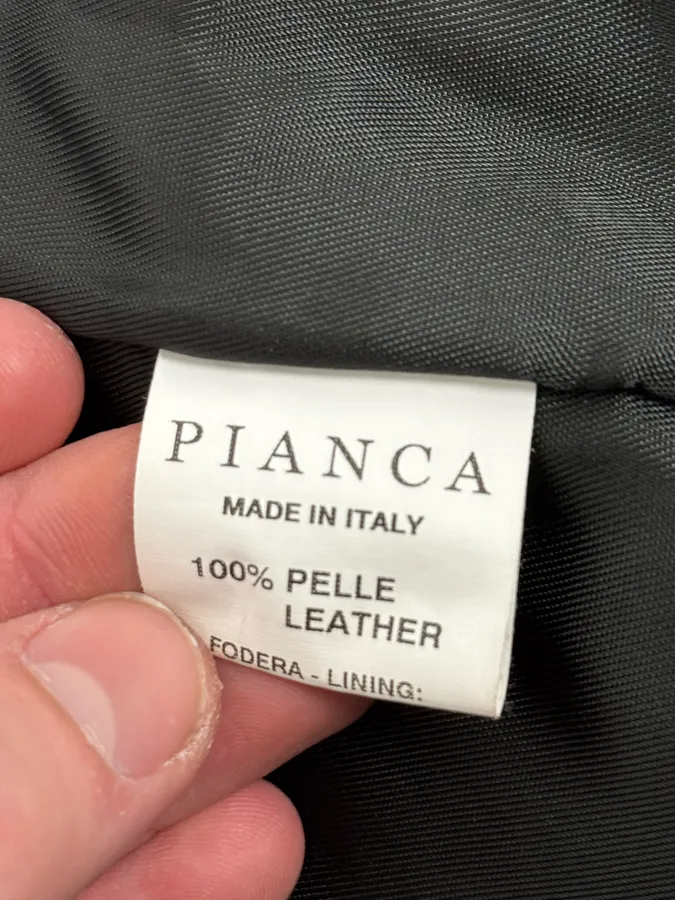 2000s Italian Black Leather Pony Hair Long Jacket - Image 12