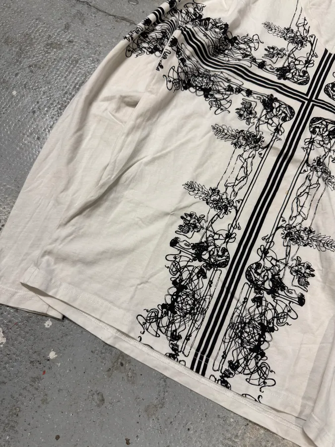 2000s Jean Paul Gaultier Abstract Cross White Longsleeves - Image 5