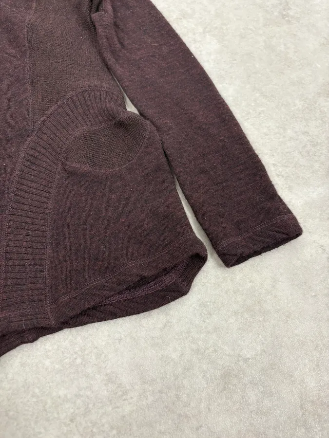 2000s Jean Paul Gaultier Asymetrical Burgundy Turtleneck - Image 8