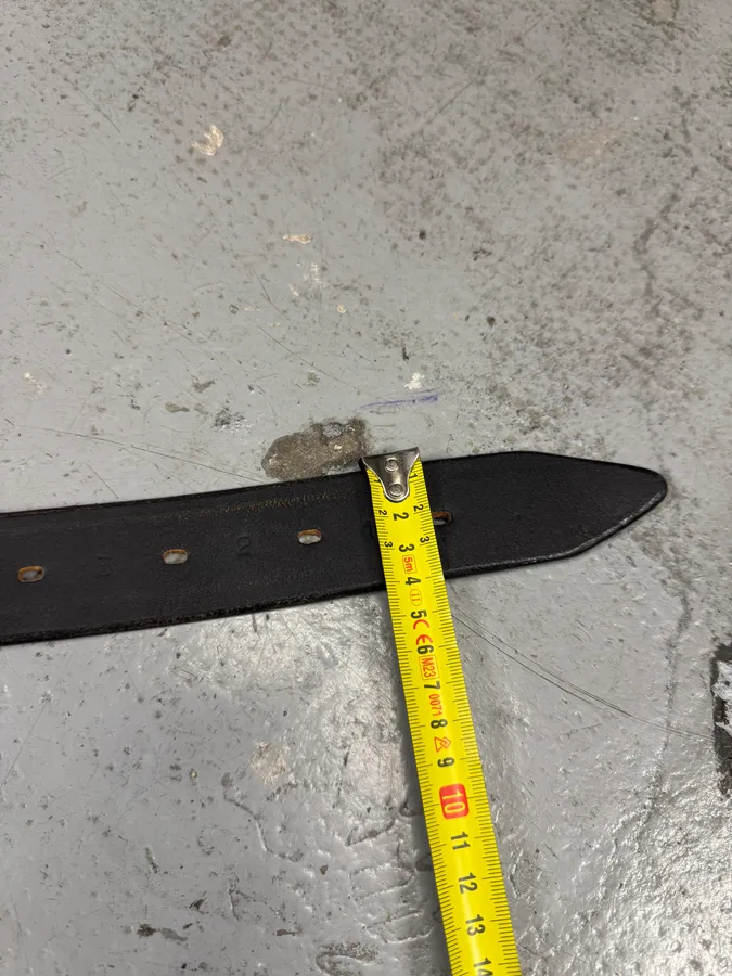 2000s Jean Paul Gaultier Axes Metal Buckle Black Leather Belt - Image 10