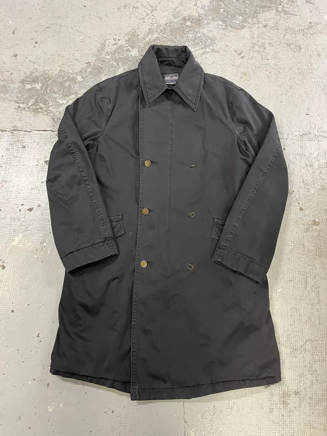 2000s Jean Paul Gaultier Black Buttoned Trench Coat - Image 4