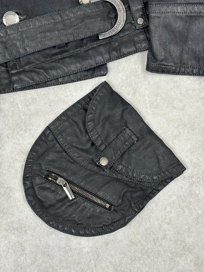 2000s Jean Paul Gaultier Black Detachable 2 in 1 Multi-Pocket Trench Jacket - Image 16