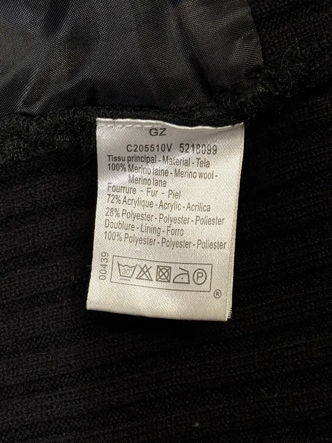 2000s Jean Paul Gaultier Black Hybrid Faux Fur Zip-up Sweater - Image 9