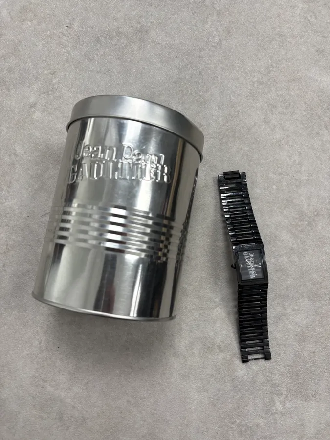 2000s Jean Paul Gaultier Black Rail Watch - Image 4