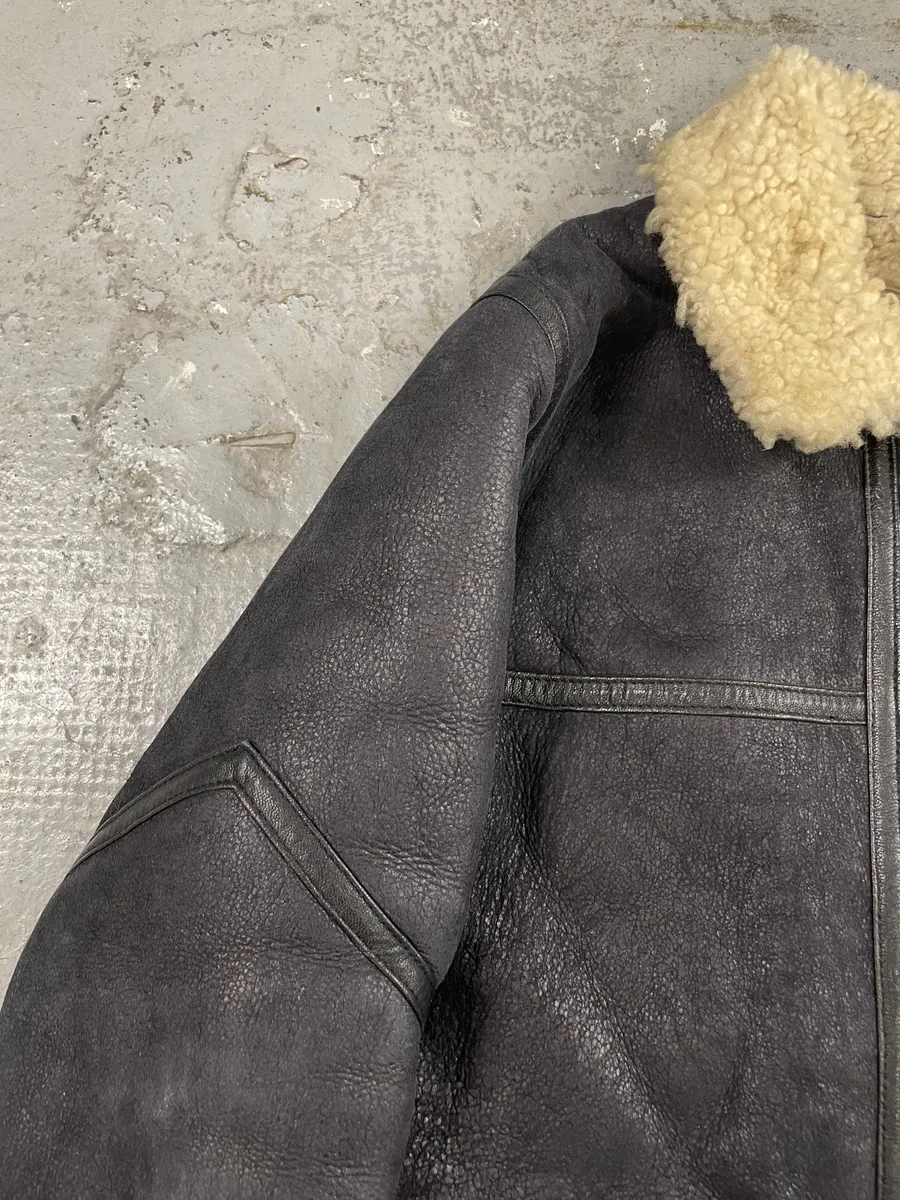 2000s Jean Paul Gaultier Black Shearling Leather Jacket - Image 5