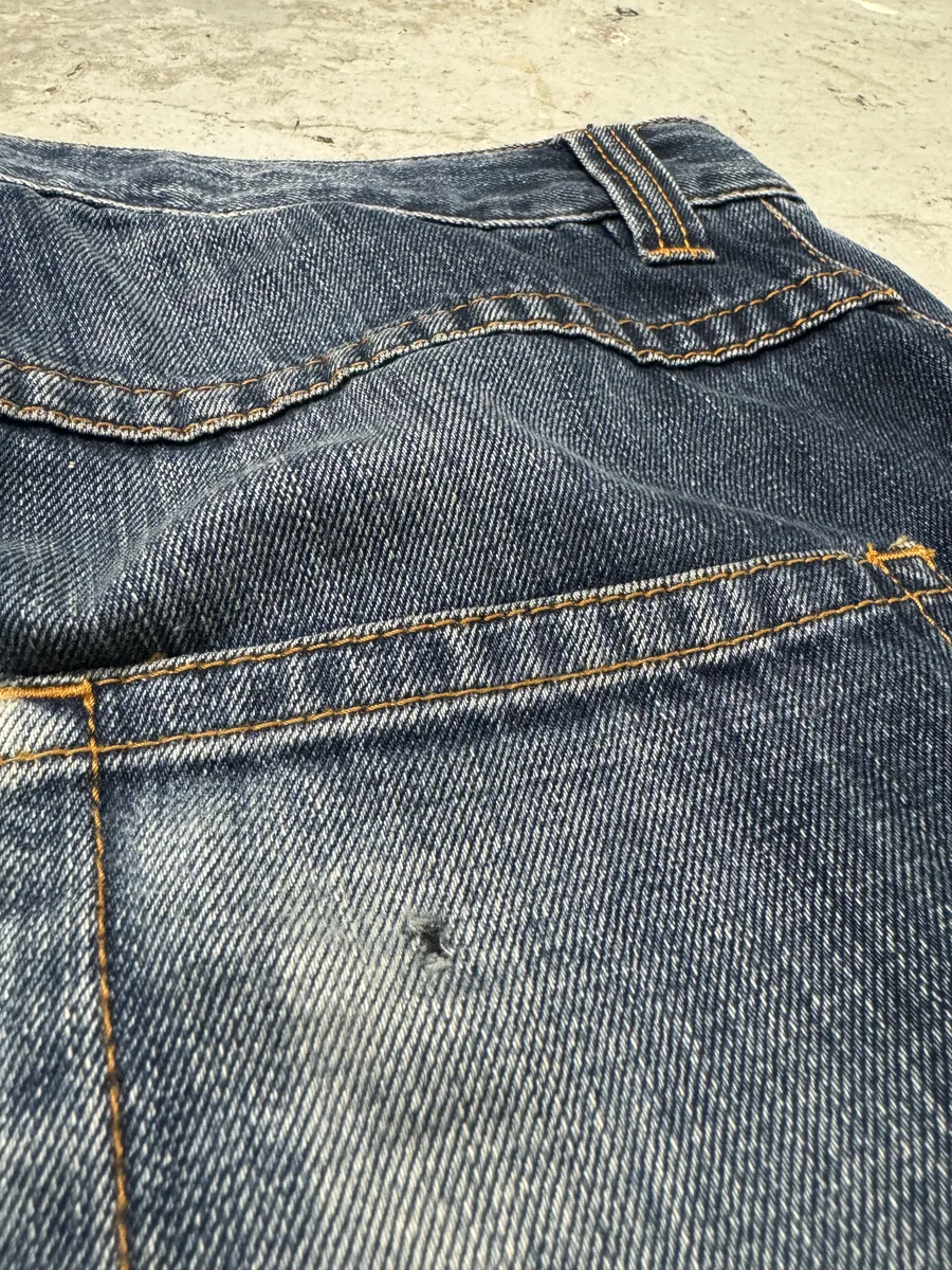 2000s Jean Paul Gaultier Blue Brut Denim Jeans - Image 5