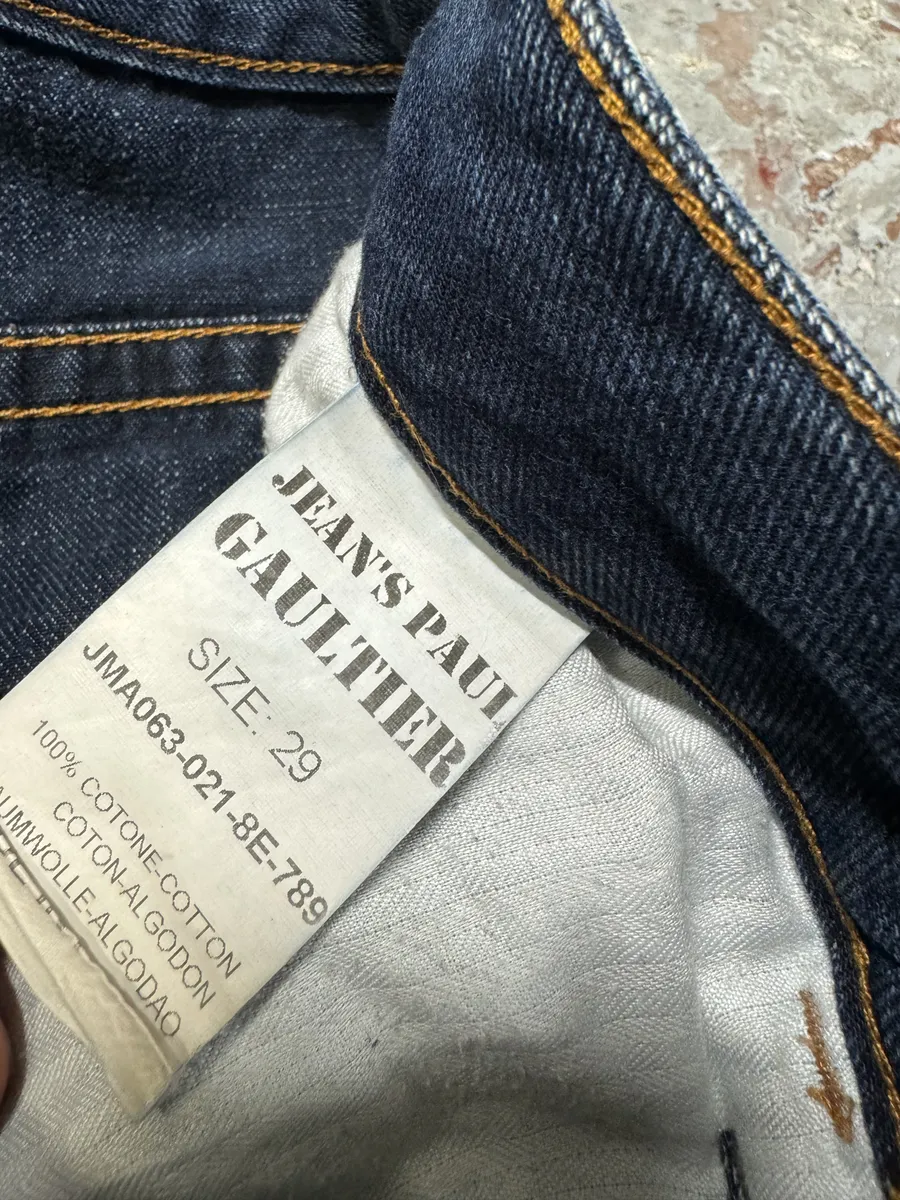 2000s Jean Paul Gaultier Blue Brut Denim Jeans - Image 8
