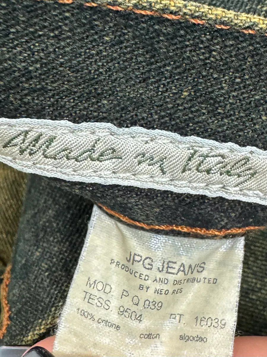 2000s Jean Paul Gaultier Blue Faded Denim Jeans - Image 11