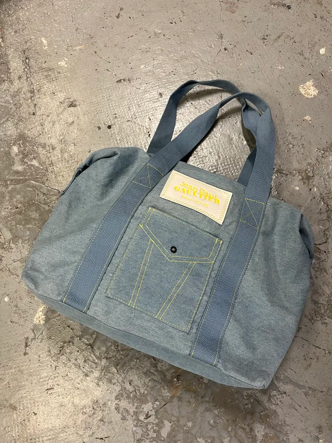 2000s Jean Paul Gaultier Blue Handle Bag - Image 3