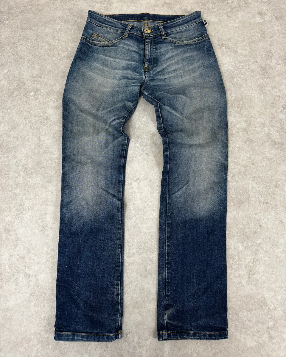 2000s Jean Paul Gaultier Blue Rebel Denim Jeans - Image 3