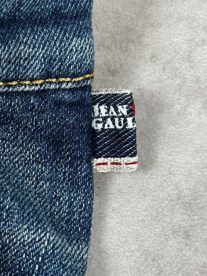 2000s Jean Paul Gaultier Blue Rebel Denim Jeans - Image 9