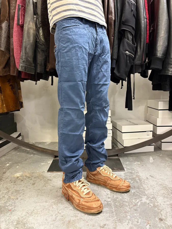 2000s Jean Paul Gaultier Blue Royal Cozy Pants - Image 3