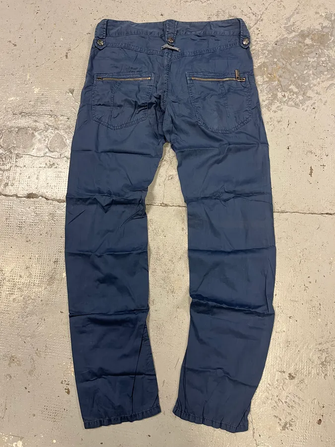 2000s Jean Paul Gaultier Blue Royal Cozy Pants - Image 7