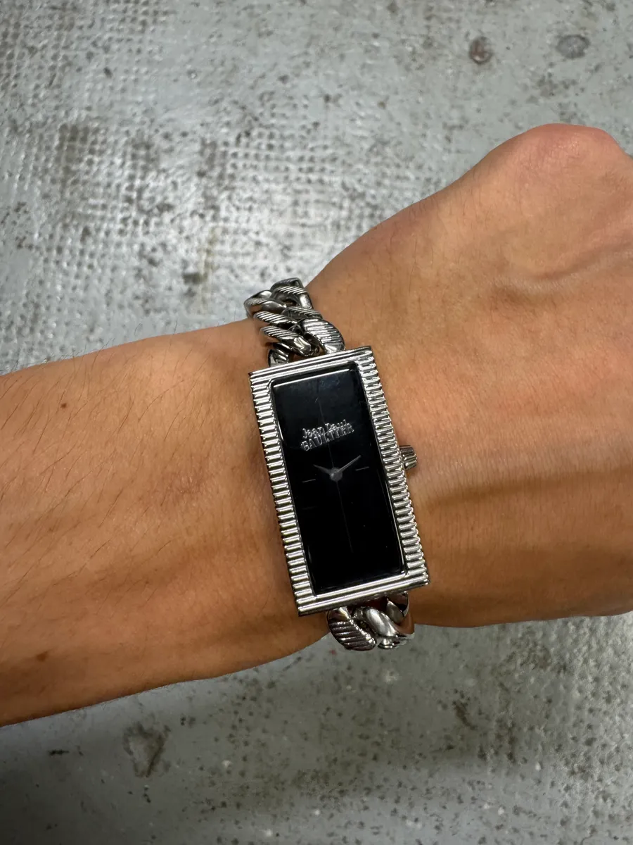 2000s Jean Paul Gaultier Chain Bracelet Watch - Image 5