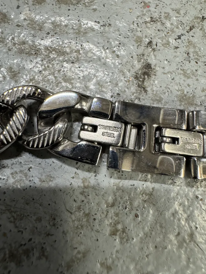 2000s Jean Paul Gaultier Chain Bracelet Watch - Image 8