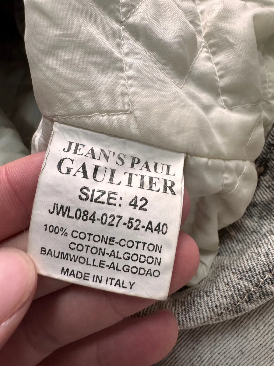 2000s Jean Paul Gaultier Grey Native American Denim Jacket - Image 5