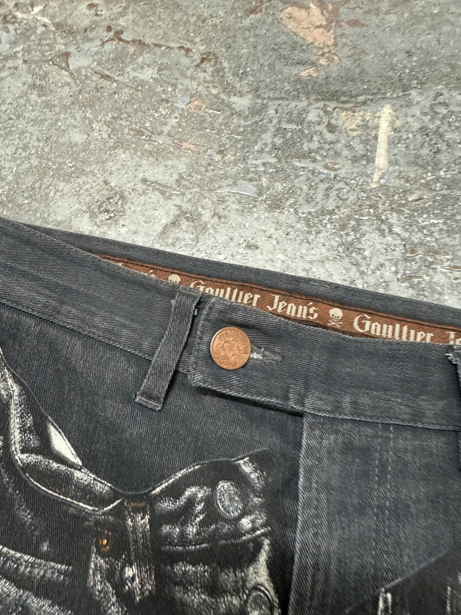 2000s Jean Paul Gaultier Grey Trompe L’oeil Pants - Image 11