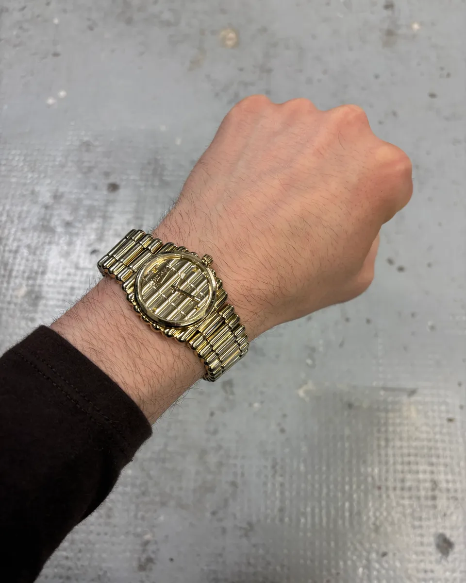 2000s Jean Paul Gaultier Guilded Bullet Watch - Image 2
