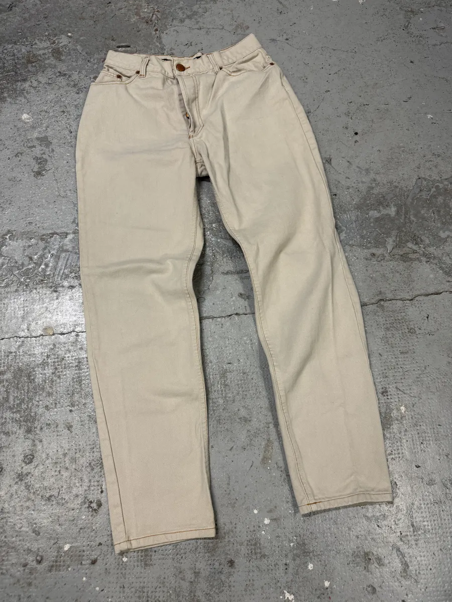 2000s Jean Paul Gaultier Minimalist Beige Pants - Image 11