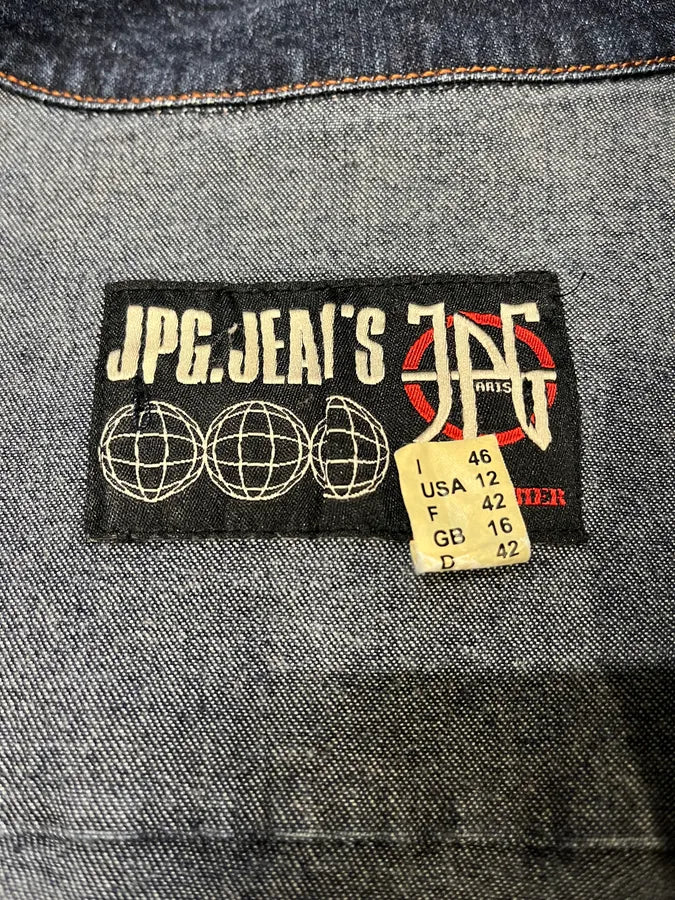 2000s Jean Paul Gaultier Navy Brut Denim Jacket - Image 10