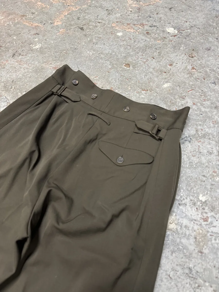 2000s Jean Paul Gaultier Olive Tailored Pants - Image 11