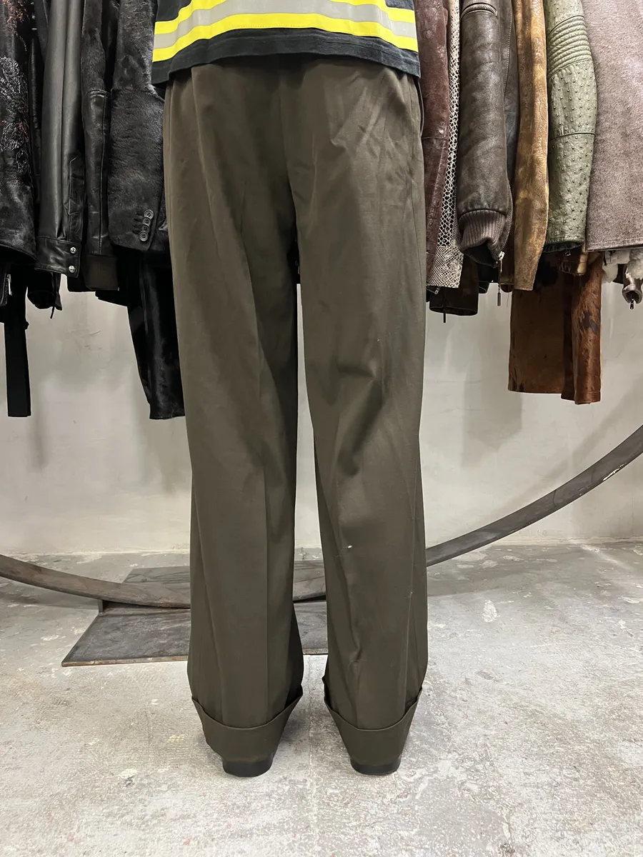 2000s Jean Paul Gaultier Olive Tailored Pants - Image 4