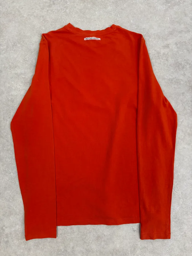 2000s Jean Paul Gaultier Orange Bandana Longsleeve - Image 6