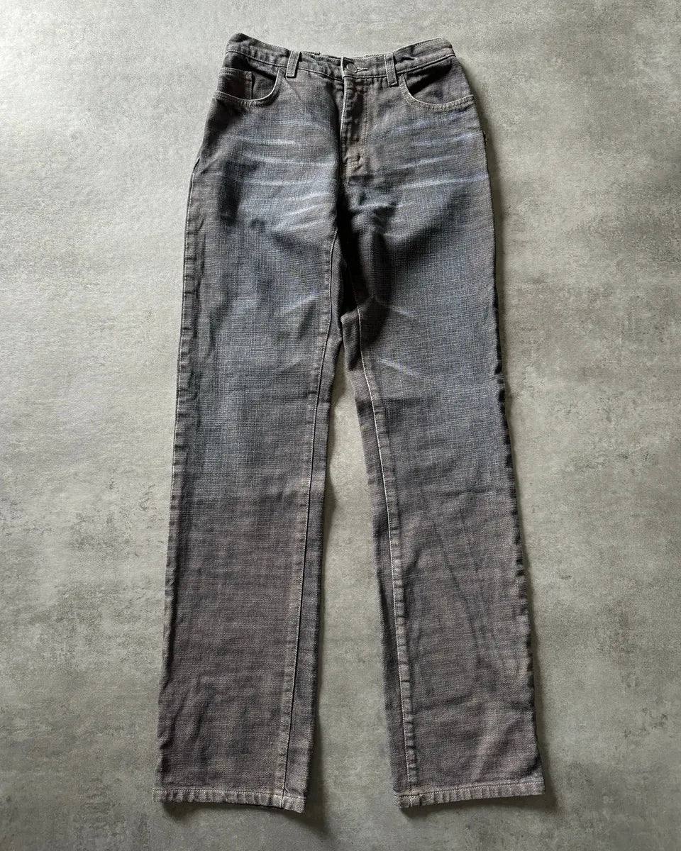 2000s Jean Paul Gaultier Raw Reversed Denim Pants