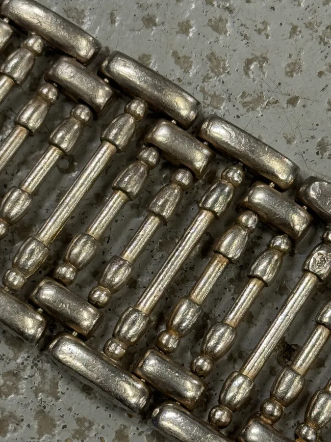 2000s Jean Paul Gaultier Roman Pillar Stainless Steel Bracelet - Image 3