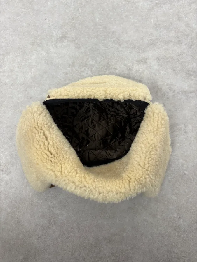2000s Jean Paul Gaultier Tartan Beige Chapka Hat - Image 8