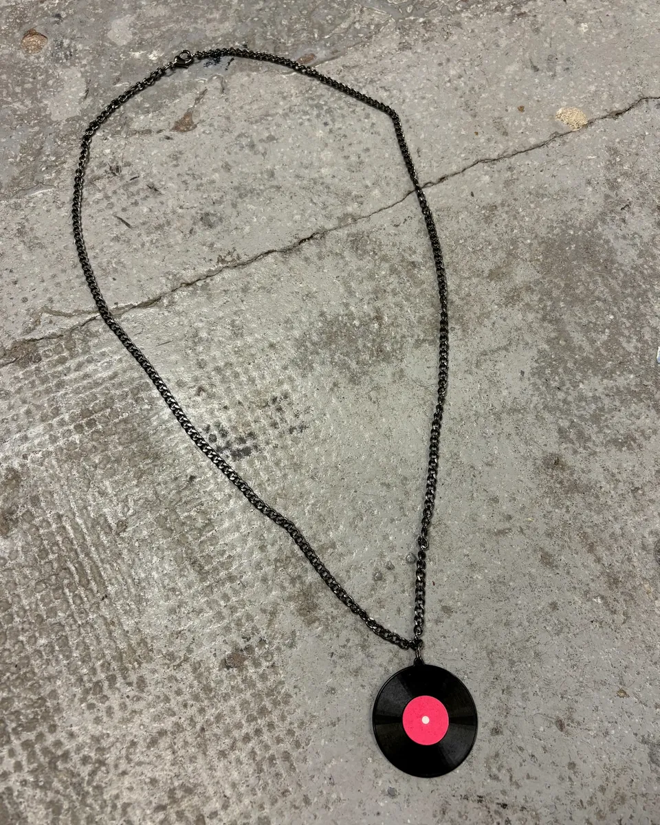2000s Jean Paul Gaultier Vinyl Pendant Necklace