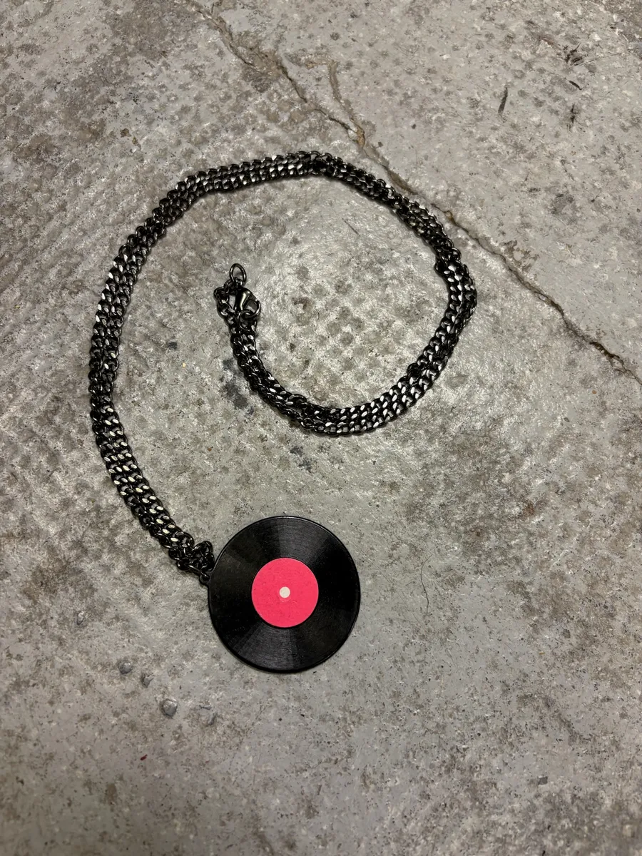 2000s Jean Paul Gaultier Vinyl Pendant Necklace - Image 6