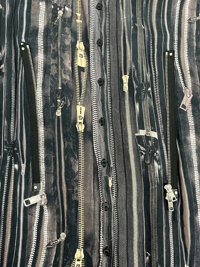 2000s Jean Paul Gaultier Zippers Print Long Shirt - Image 10