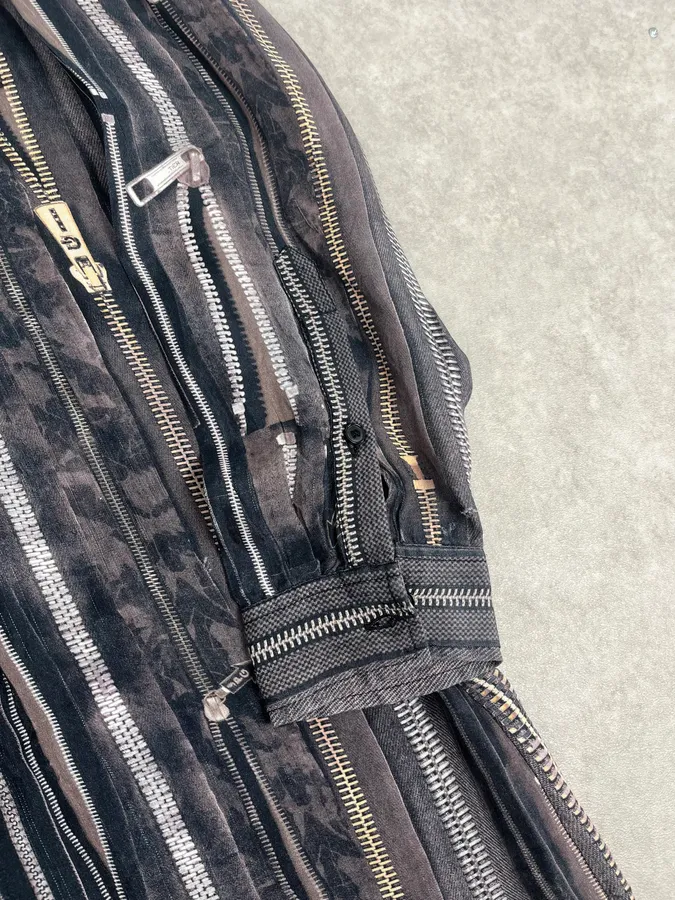 2000s Jean Paul Gaultier Zippers Print Long Shirt - Image 9
