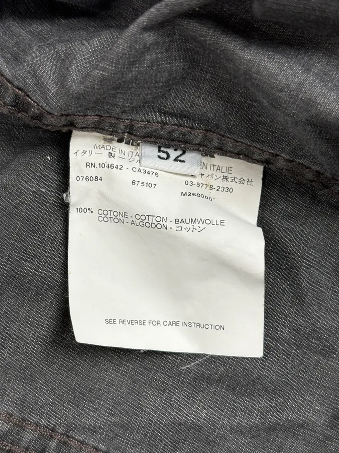 2000s Jil Sander Grey Boxy Cut Denim Jacket - Image 11
