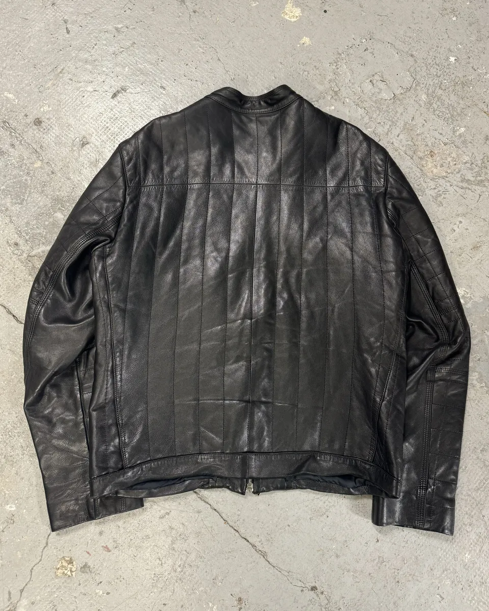 2000s Jitrois Black Leather Pure Premium Biker Jacket - Image 2