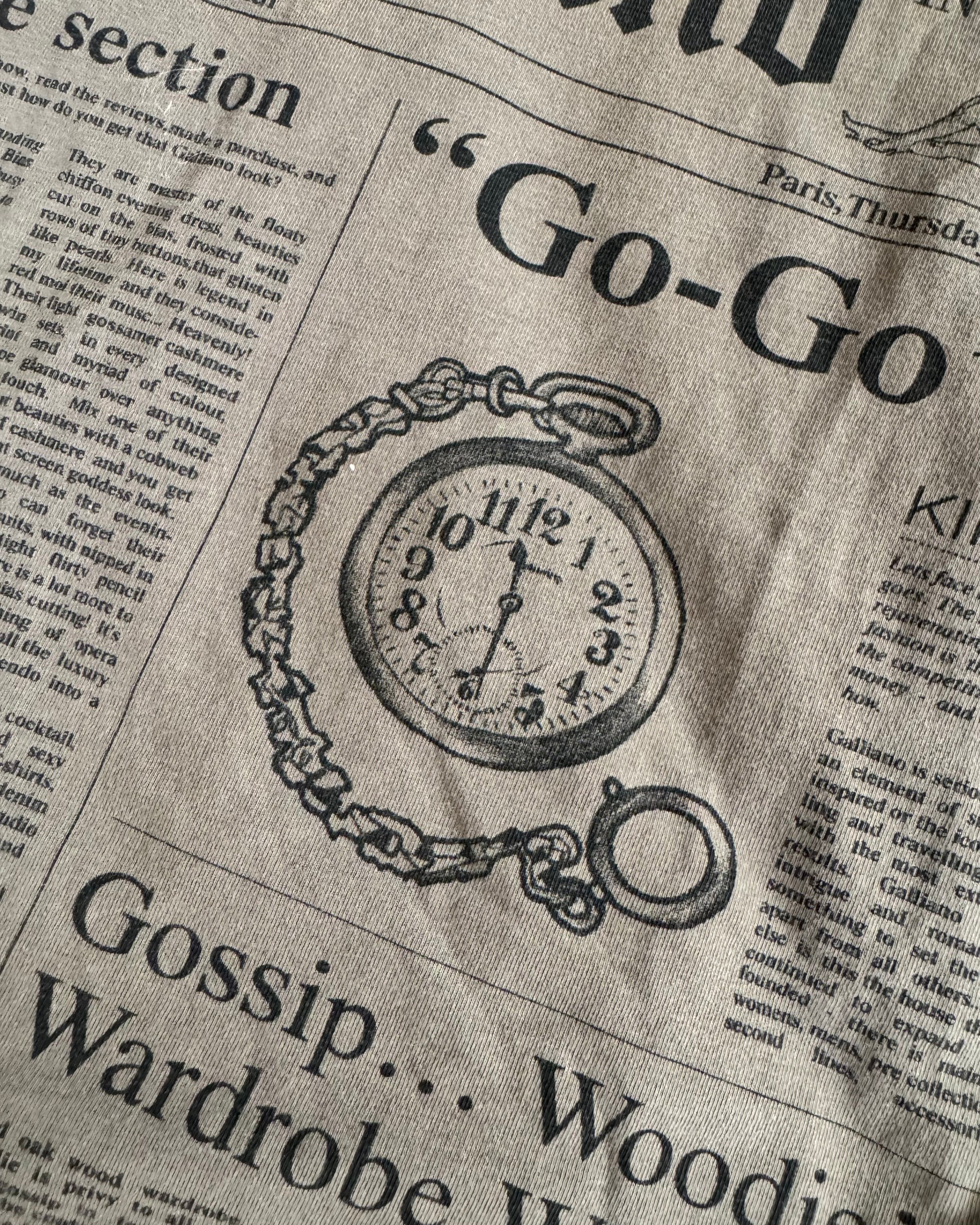 2000s John Galliano Gazette Newspaper Long Sleeve (S) - Image 5