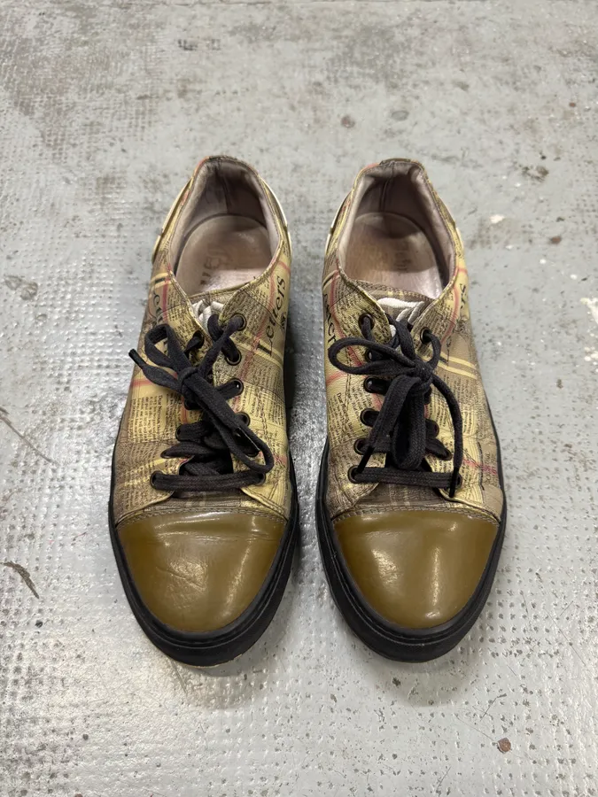 2000s John Galliano Newspapers Sneakers - Image 2