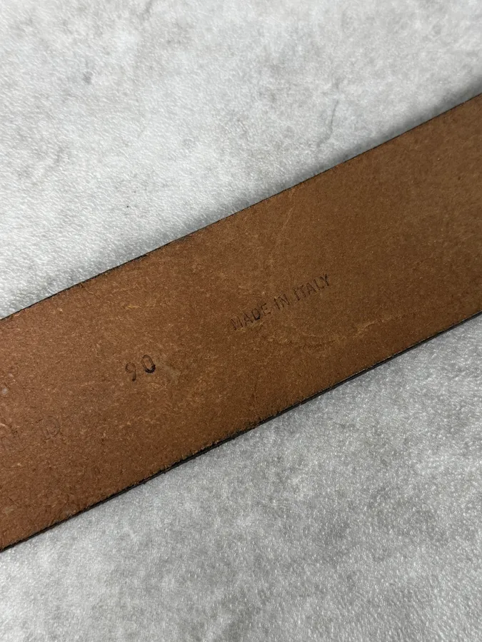2000s John Richmond Brown Cross Ornamental Buckle Belt - Image 7