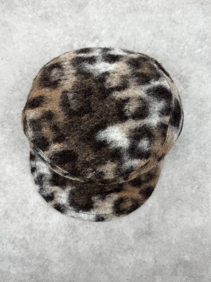 2000s Just Cavalli Leopard Caporal Cap