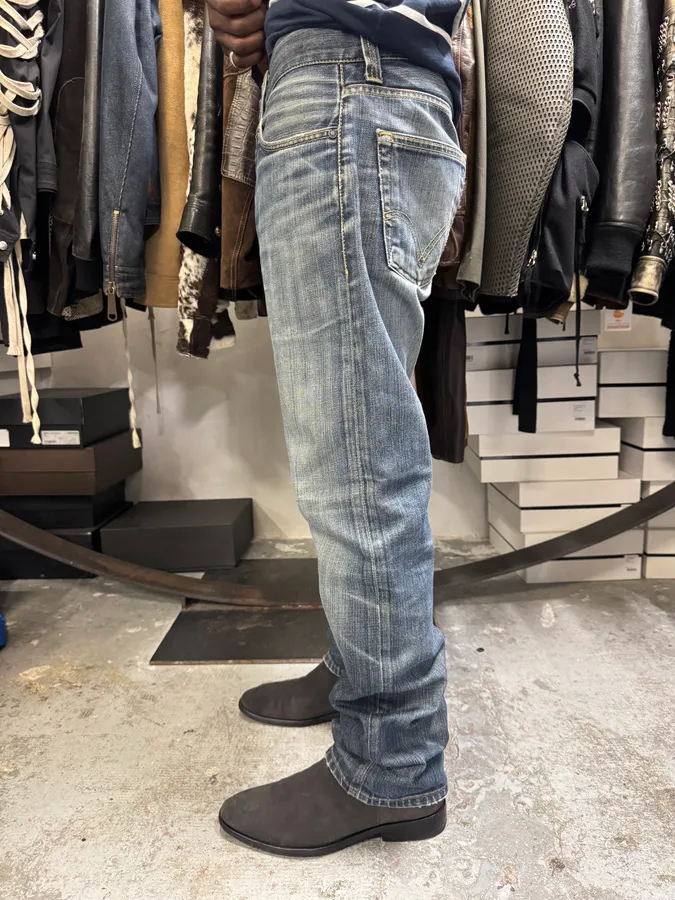 2000s Levi’s 506 Blue Denim Jeans - Image 3