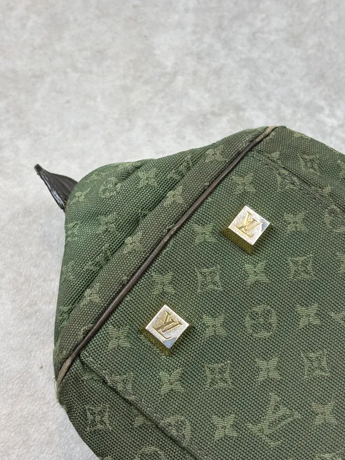 2000s Louis Vuitton Olive Monogram Josephine Canvas Handle Bag - Image 13