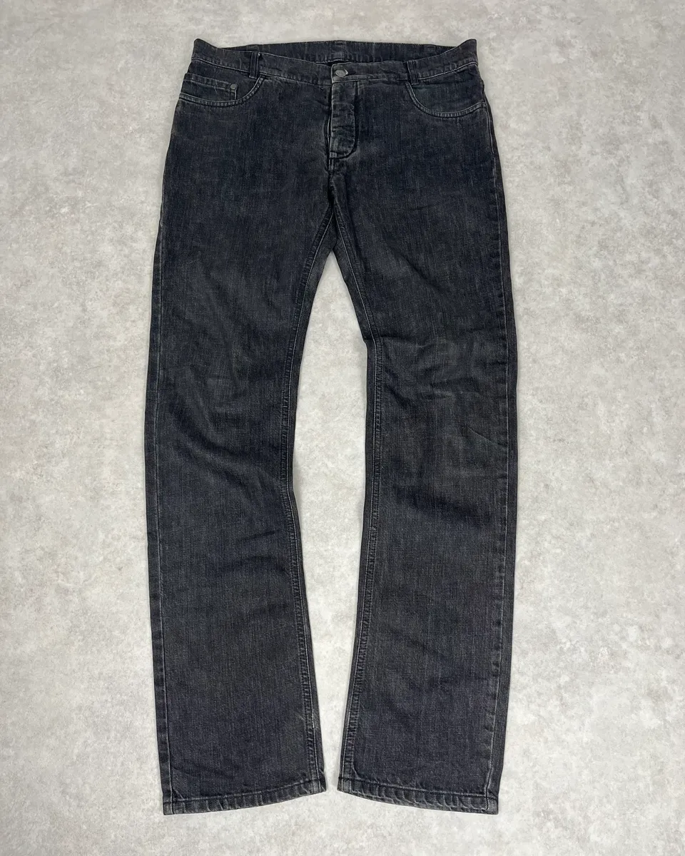2000s Maison Martin Margiela Black Slim Signature Denim Jeans - Image 3
