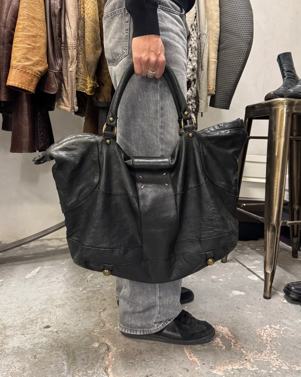 2000s Maison Martin Margiela Line 11 Large Black Handle Bag - Image 2