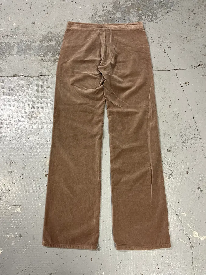 2000s Maison Martin Margiela MM6 Beige Velvet Pants - Image 8