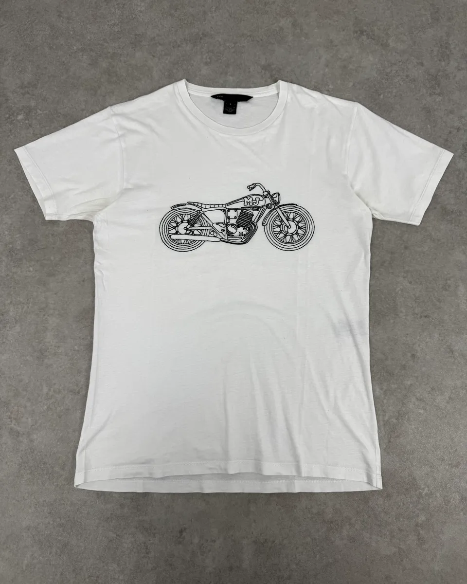 2000s Marc Jacobs White Motorcycle T-Shirt
