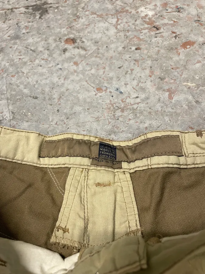 2000s Marithé + François Girbaud Beige Patchwork Trompe L’oeil Effect Pants - Image 10
