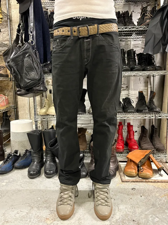 2000s Marithé + François Girbaud Black Contemporary Denim Jeans - Image 2