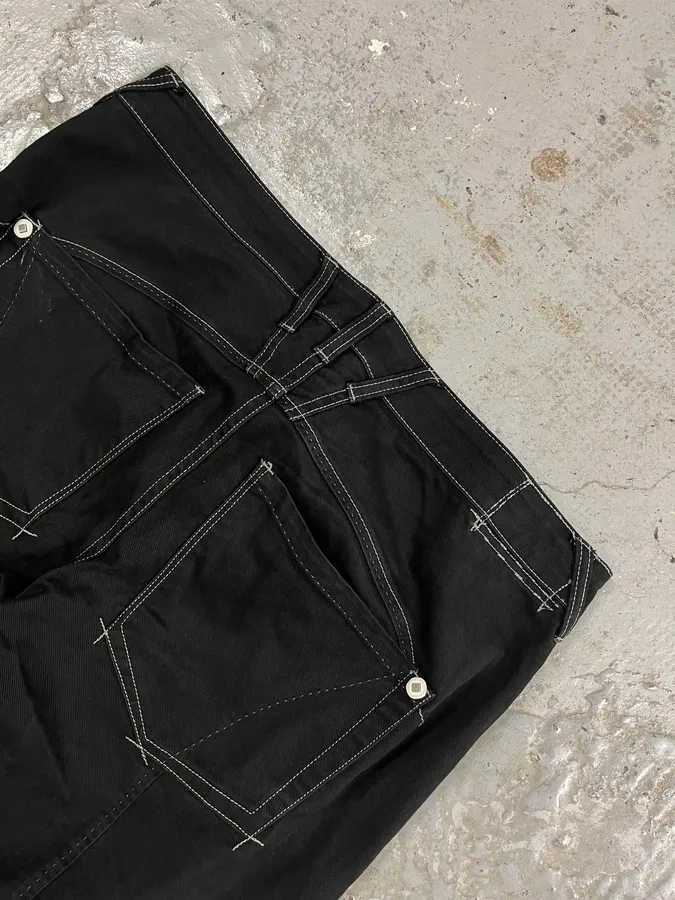 2000s Marithé + François Girbaud Black Contemporary Denim Jeans - Image 8