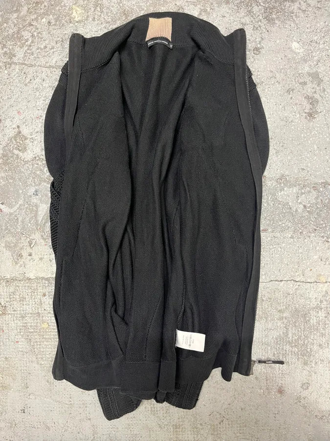 2000s Marithé + François Girbaud Black Knit Technical Zip-up Sweater - Image 8